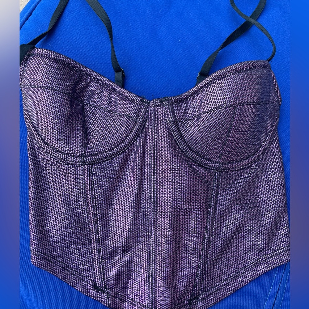 Subdued shiny corset